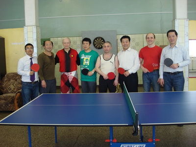 table tennis match in russia